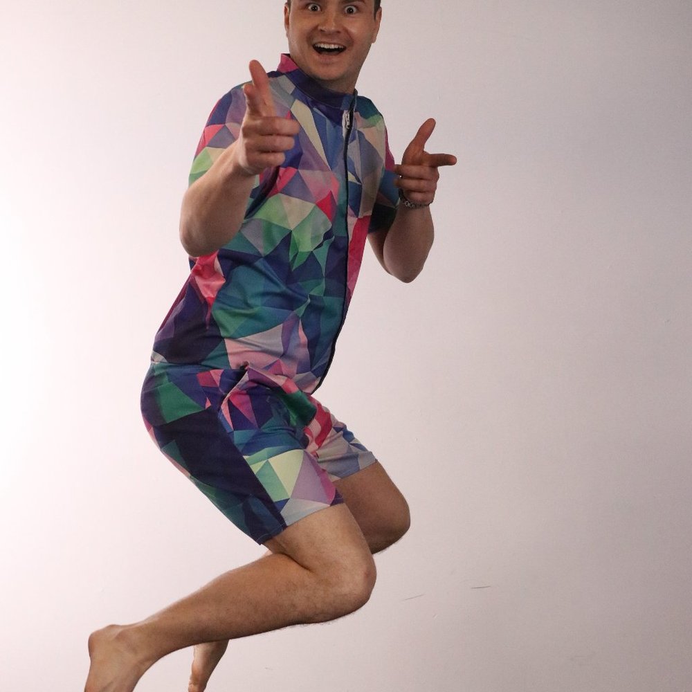 Multicolor Men's romper - Picture 3 of 4